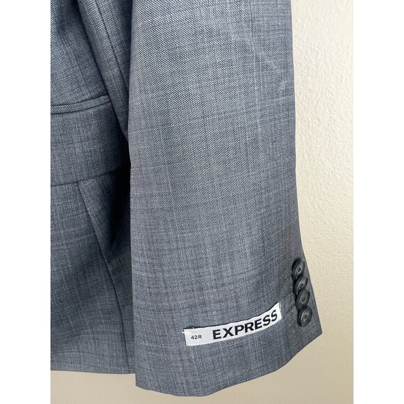 EXPRESS NWT Men`s Gray Fitted Wool Blend Photographer Suit Jacket 42 regular - Picture 4 of 15